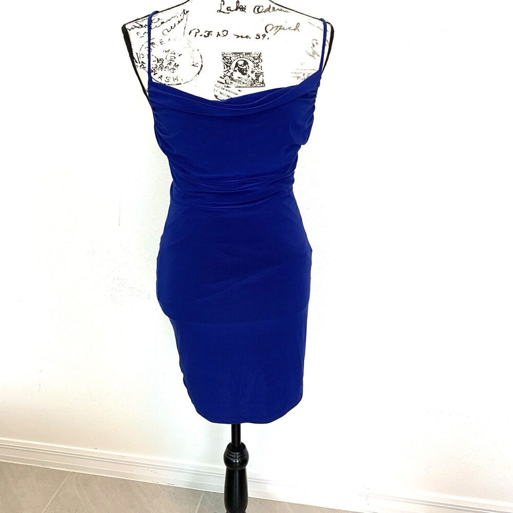 21 Saints Bodycon Royal Blue Dress Size S